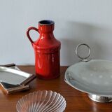 Vintage red ceramic vase