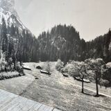 Ancienne photographie montagne noir et blanc XXL