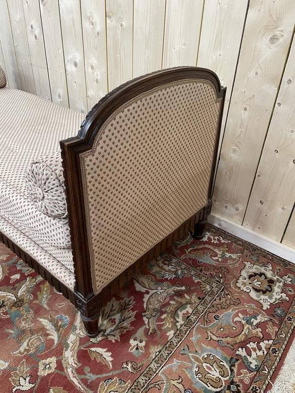 Banquette - Canapé de style Louis XVI tissu fleurs