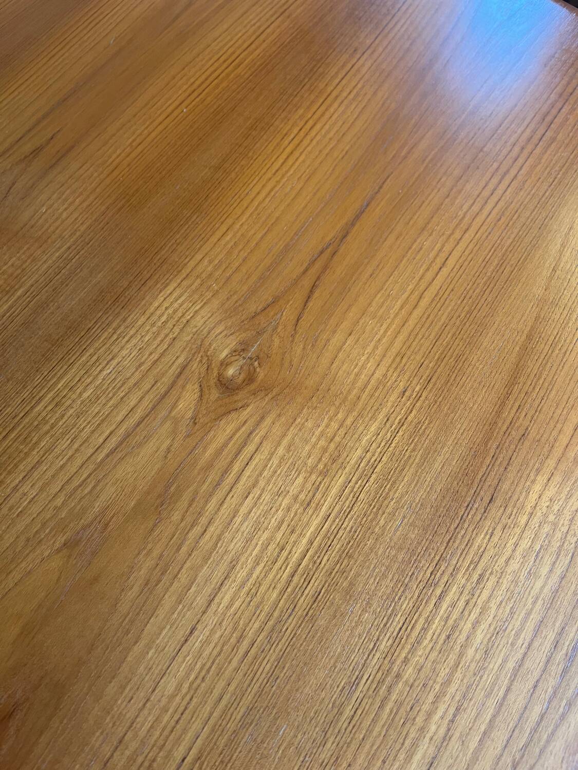 Danish round teak table from the 60s