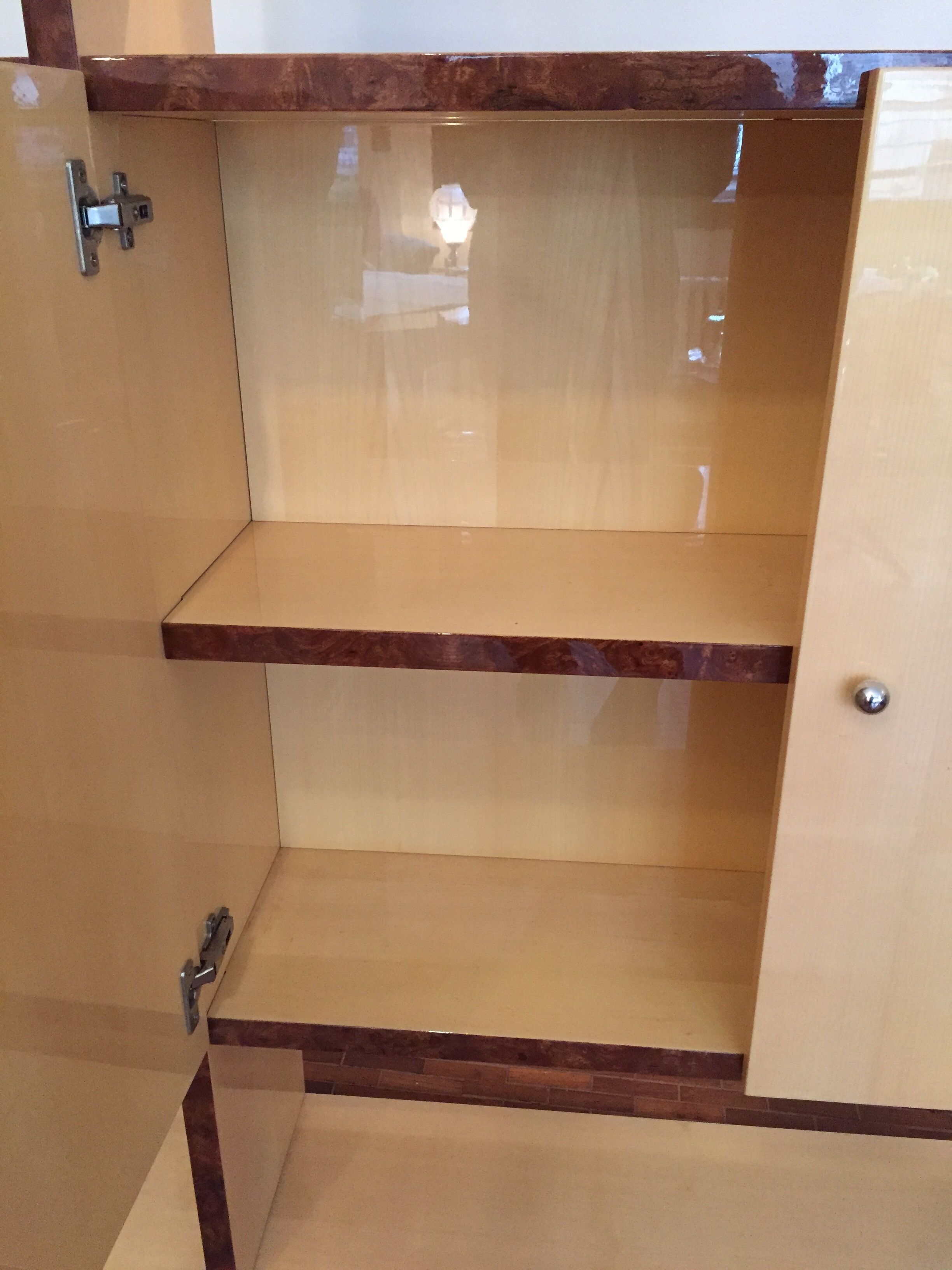 Étagère bibliothèque en bois sycomore époque art déco