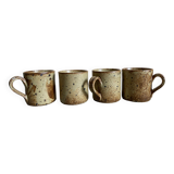 Set of 4 stoneware mugs