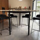 4 tabourets design BCN noirs