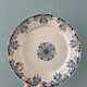 Set of 7 plates Terre de Fer XIXth mismatched