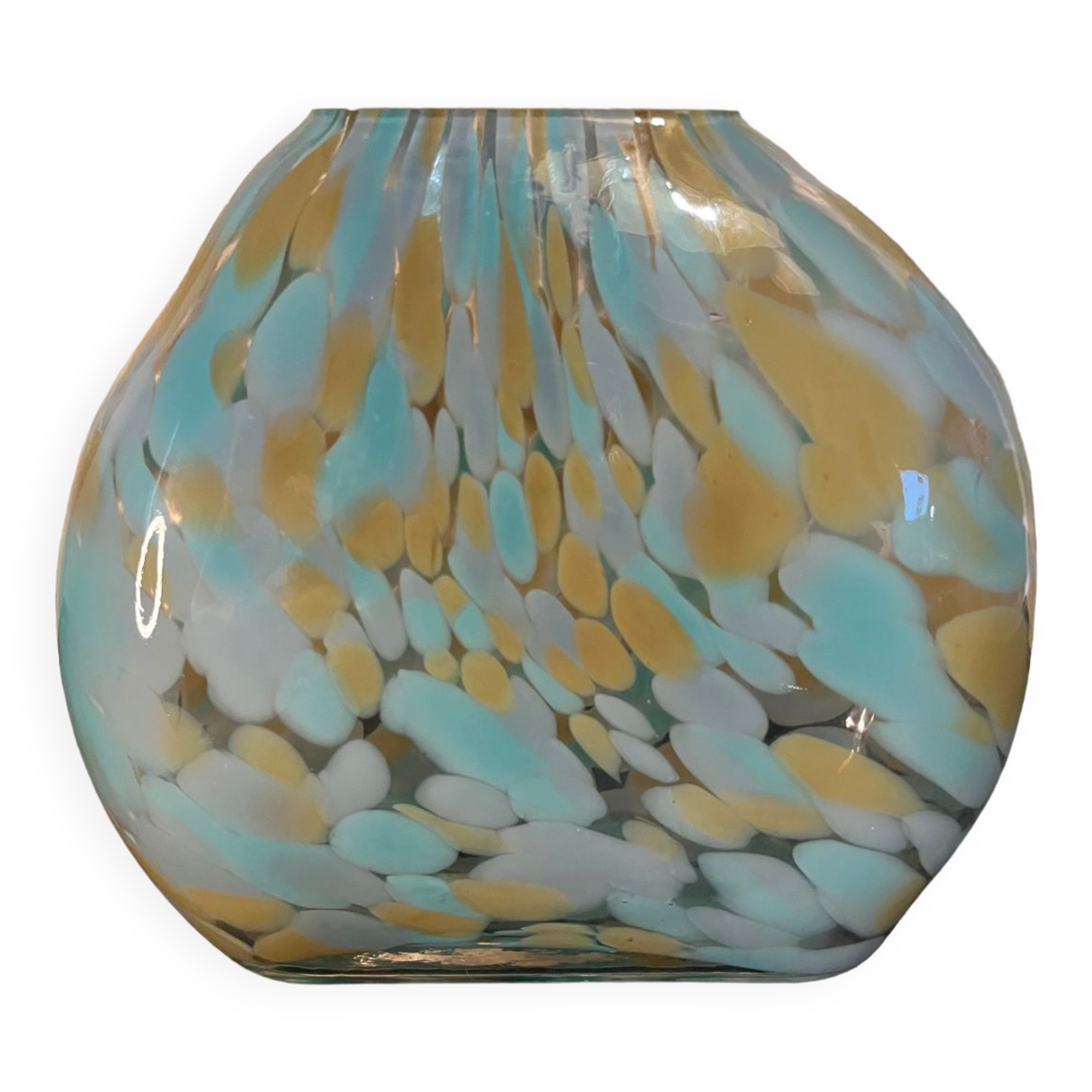 Multicolored glass vase