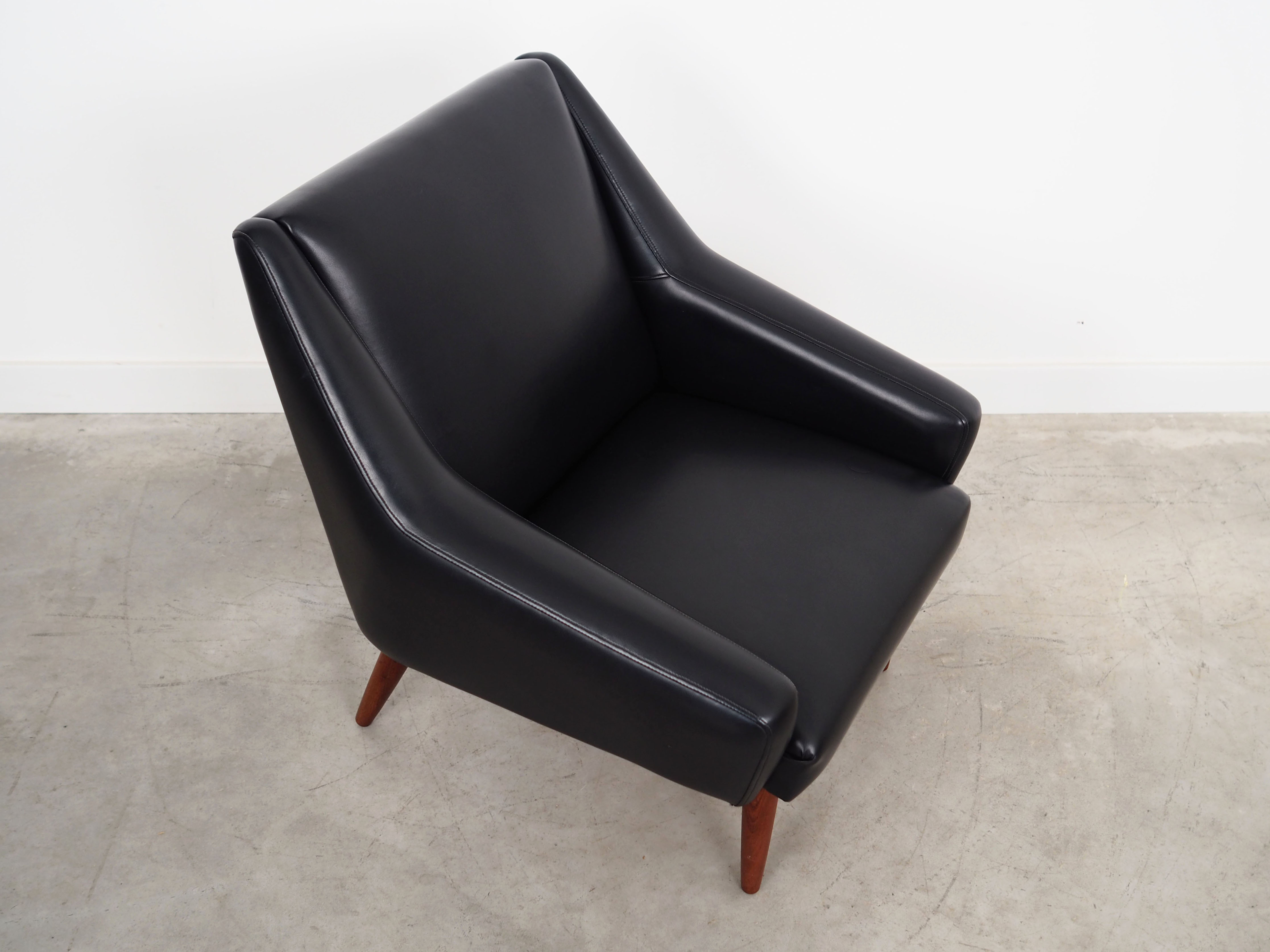 Leather armchair, Danish design, 1970s, production: Denmark