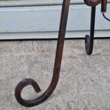 Wrought iron floor lamp and rope