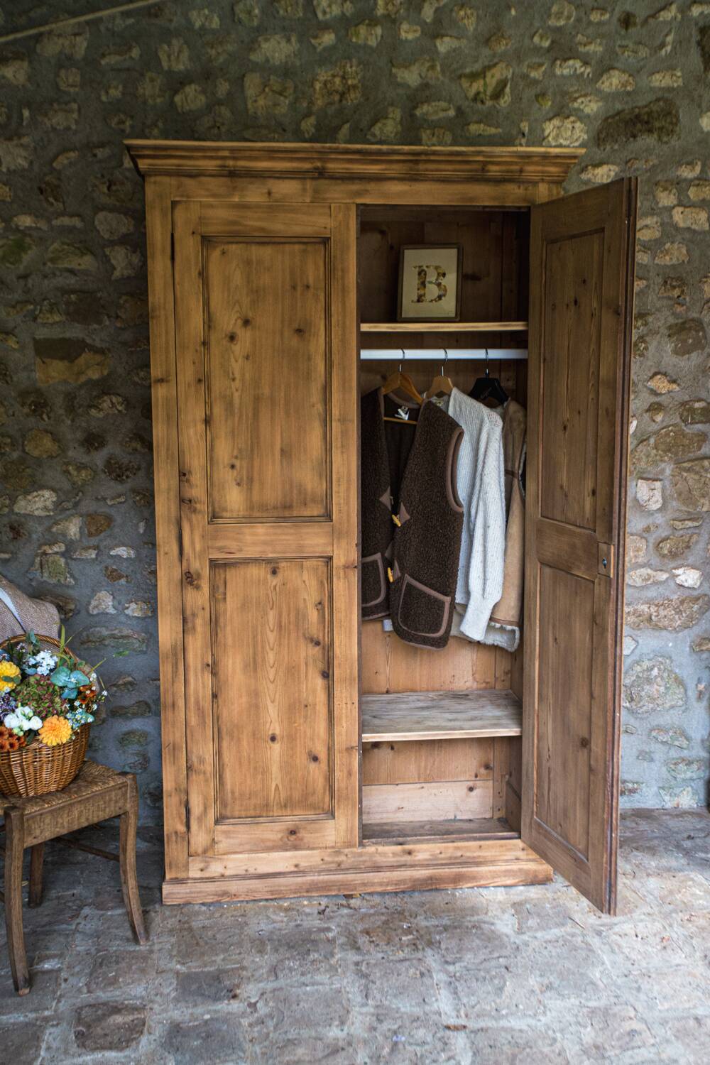 Large pine wardrobe