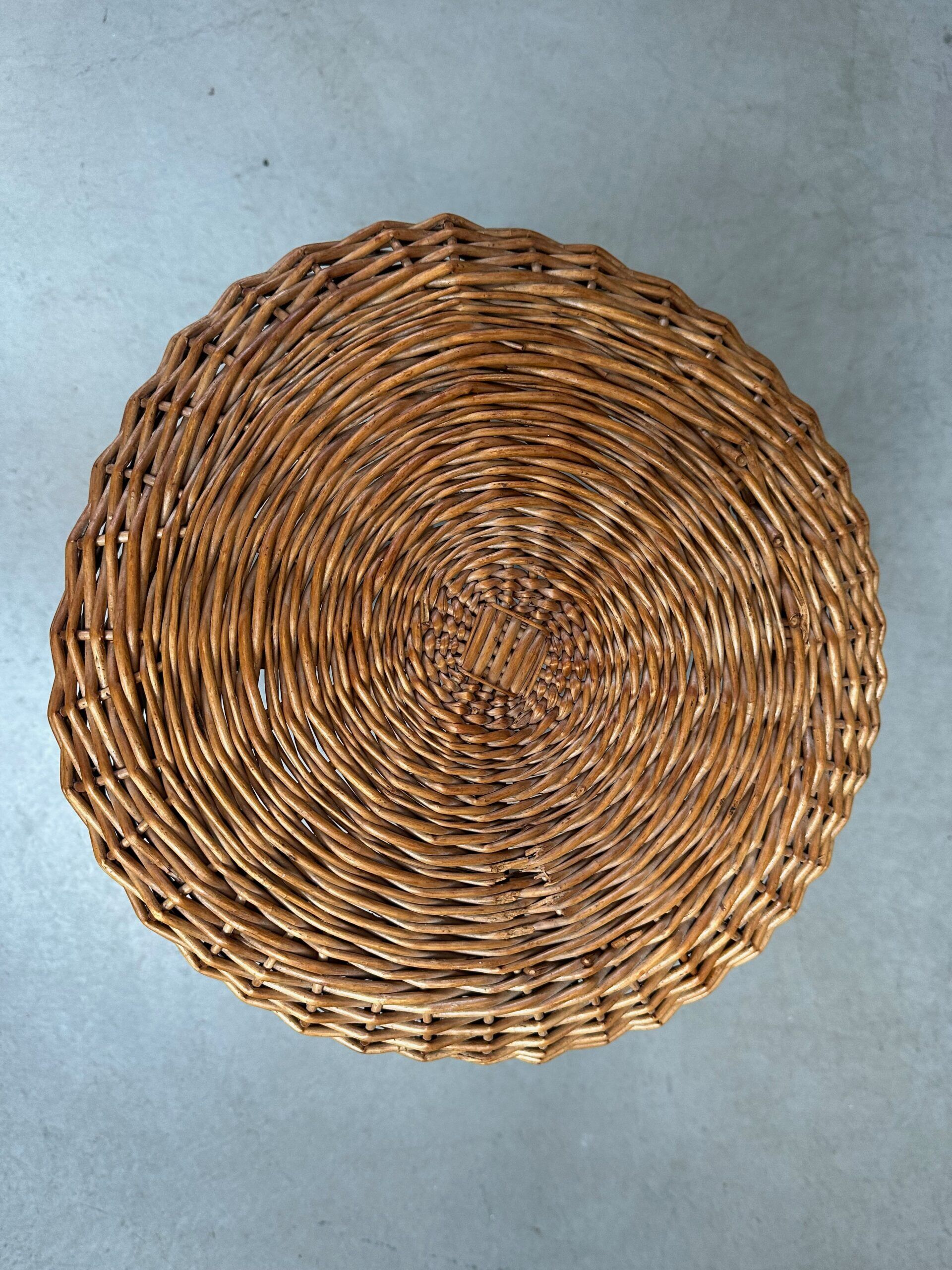 Vintage wicker / bamboo stool