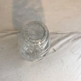 Antique crystal vase cut & polished flower design made in France