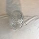 Vase ancien cristal taillé & poli dessin fleurs fabriqué en France