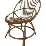 Vintage rattan chair by Dirk van Sliedregt Rohe Noordwolde 1960 in the Netherlands