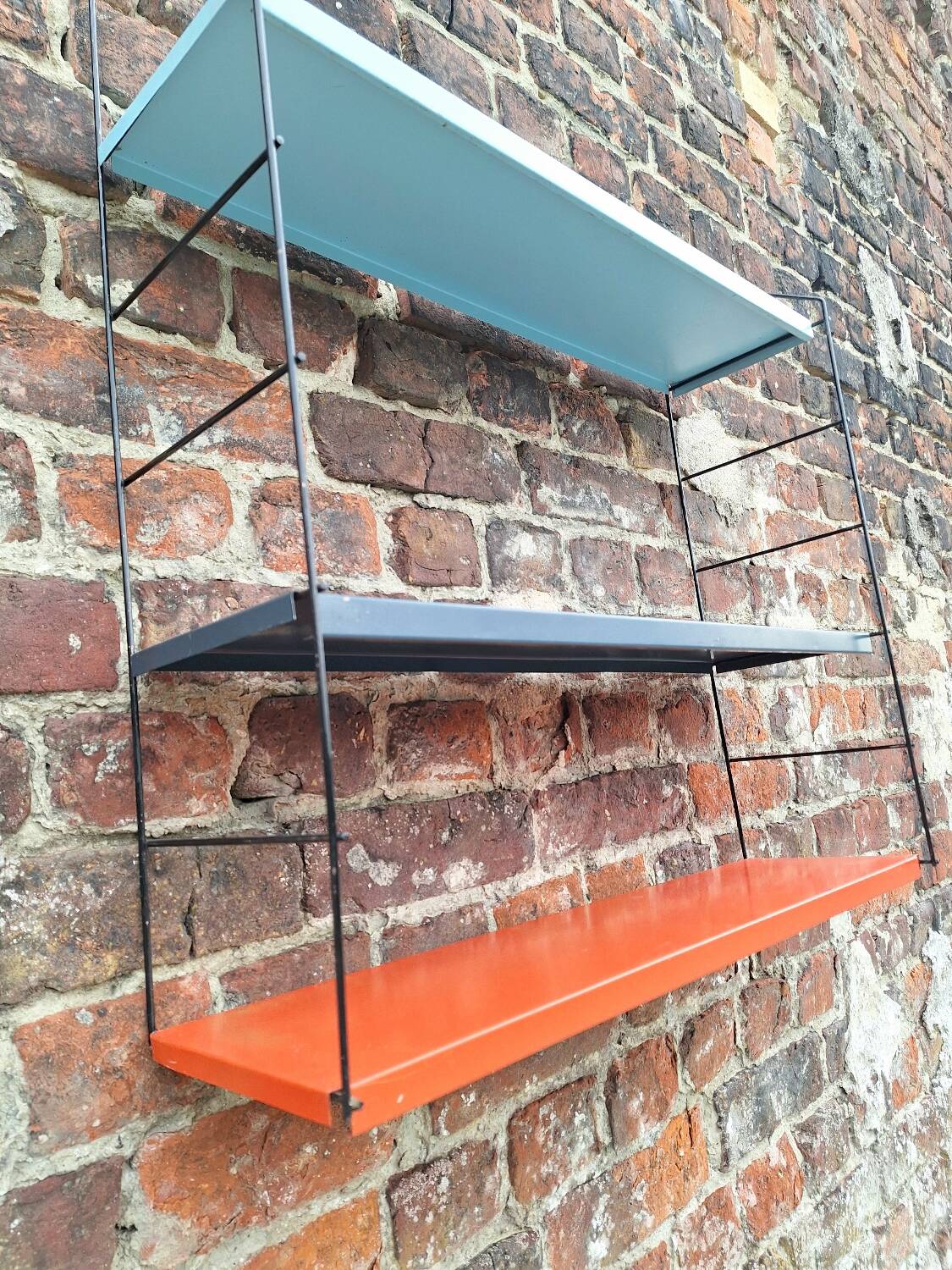Vintage metal shelves, designer storage