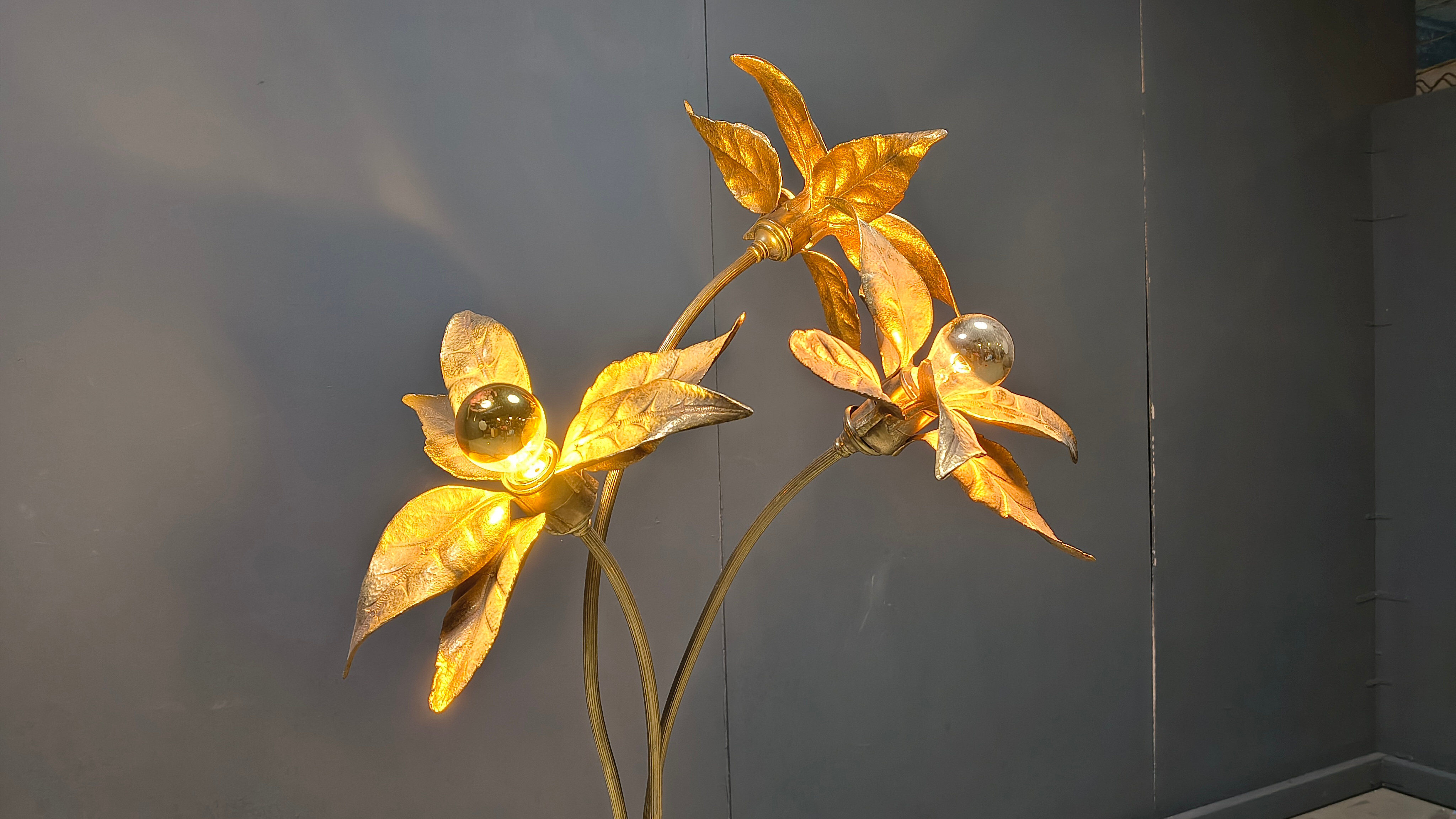 Willy Daro flower floor lamp, 1970s