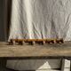 Large vintage wooden coat rack with 6 bamboo effect hooks L79