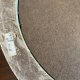 Oval mirror black and gold wood 65x50cm