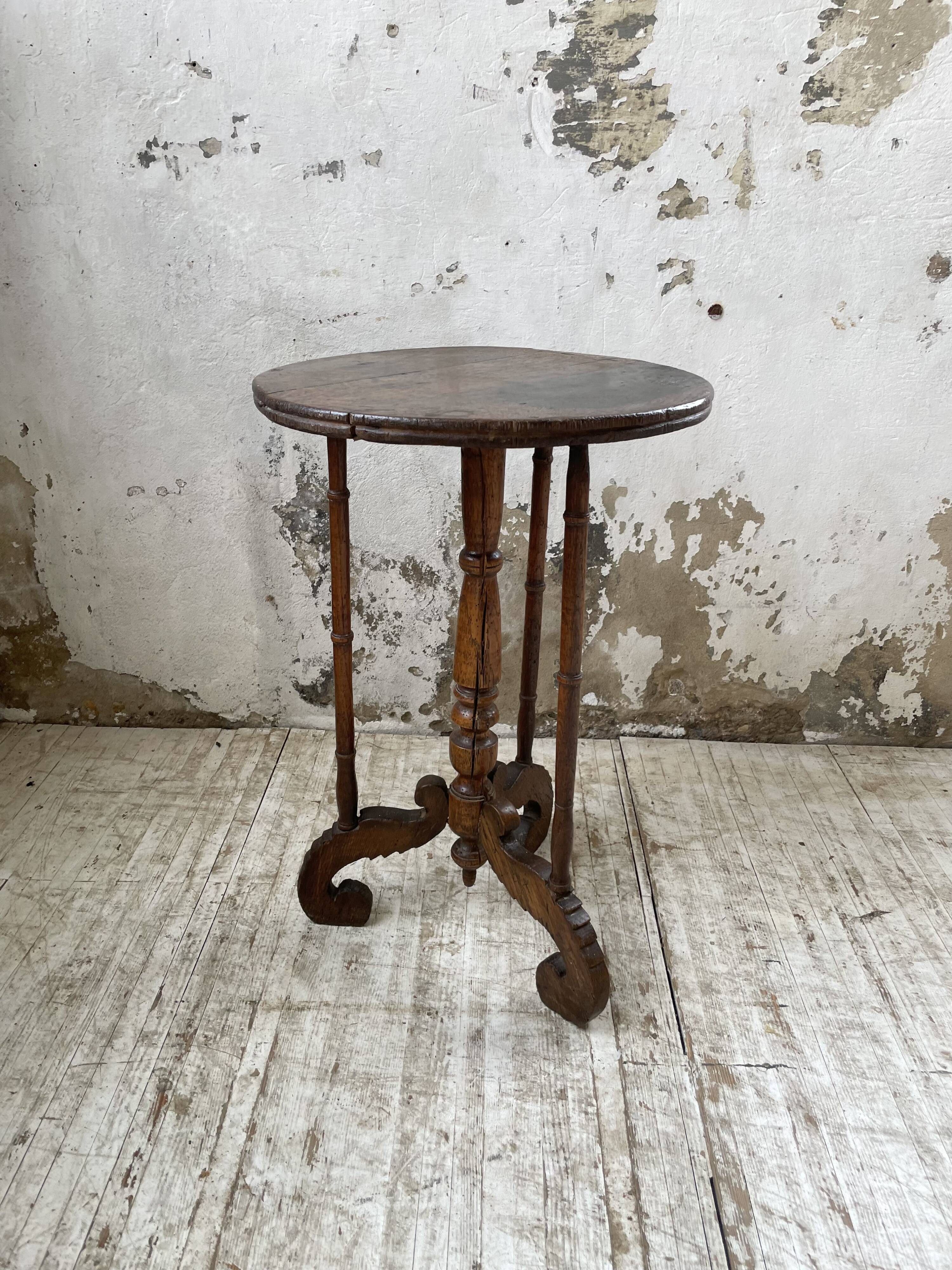19th century oak pedestal console