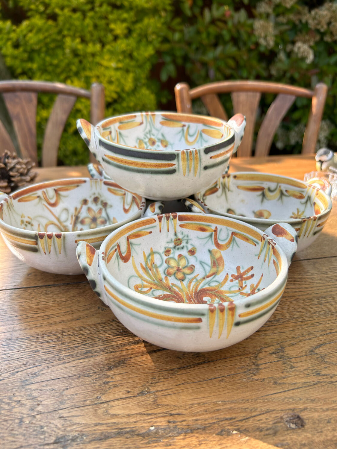 Set of 5 Keraluc Quimper ear bowls