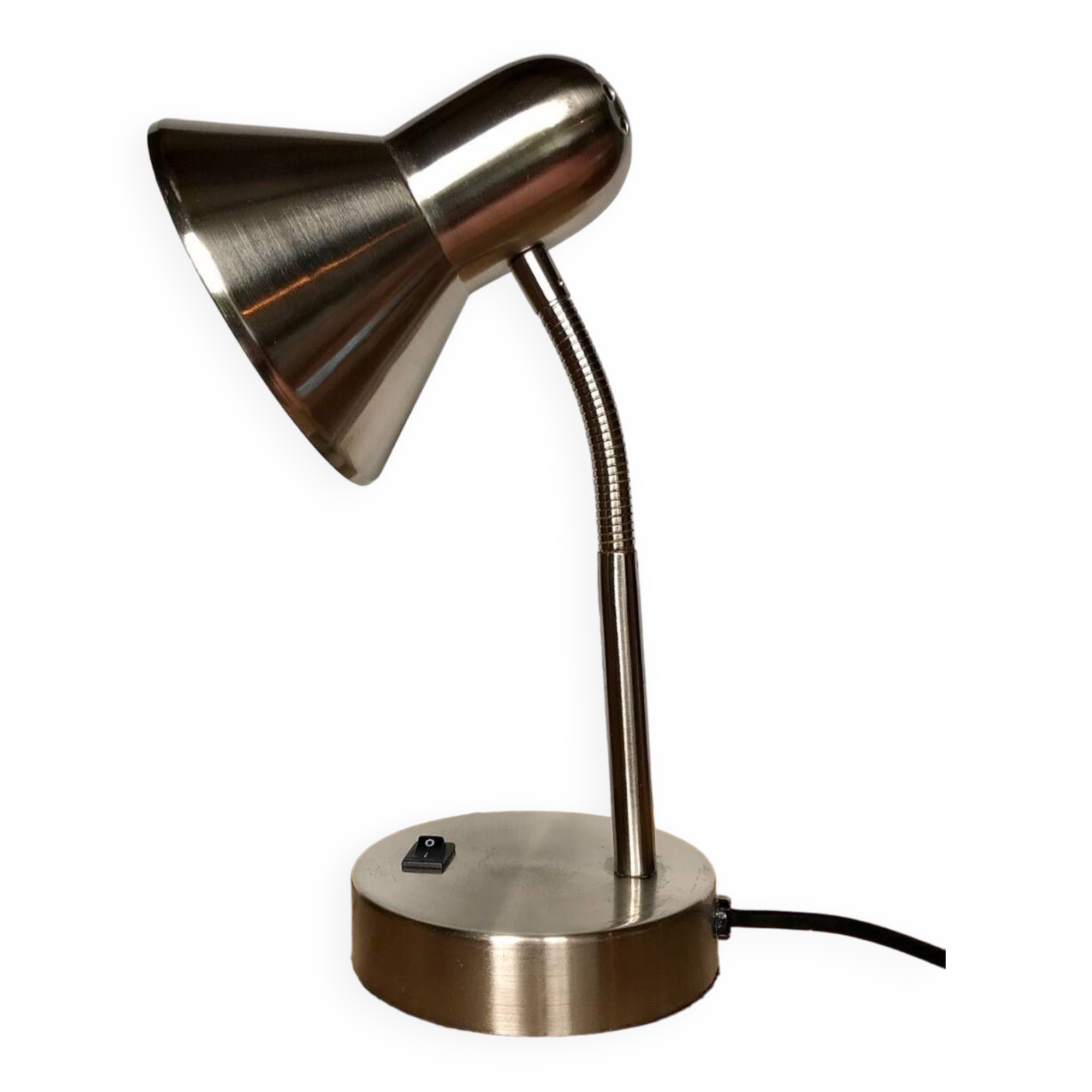Flexible brushed steel desk lamp Kema Keur Germany vintage