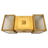 Applique murale ou plafonnier XXL en laiton, design années 1980 / Tchécoslovaquie