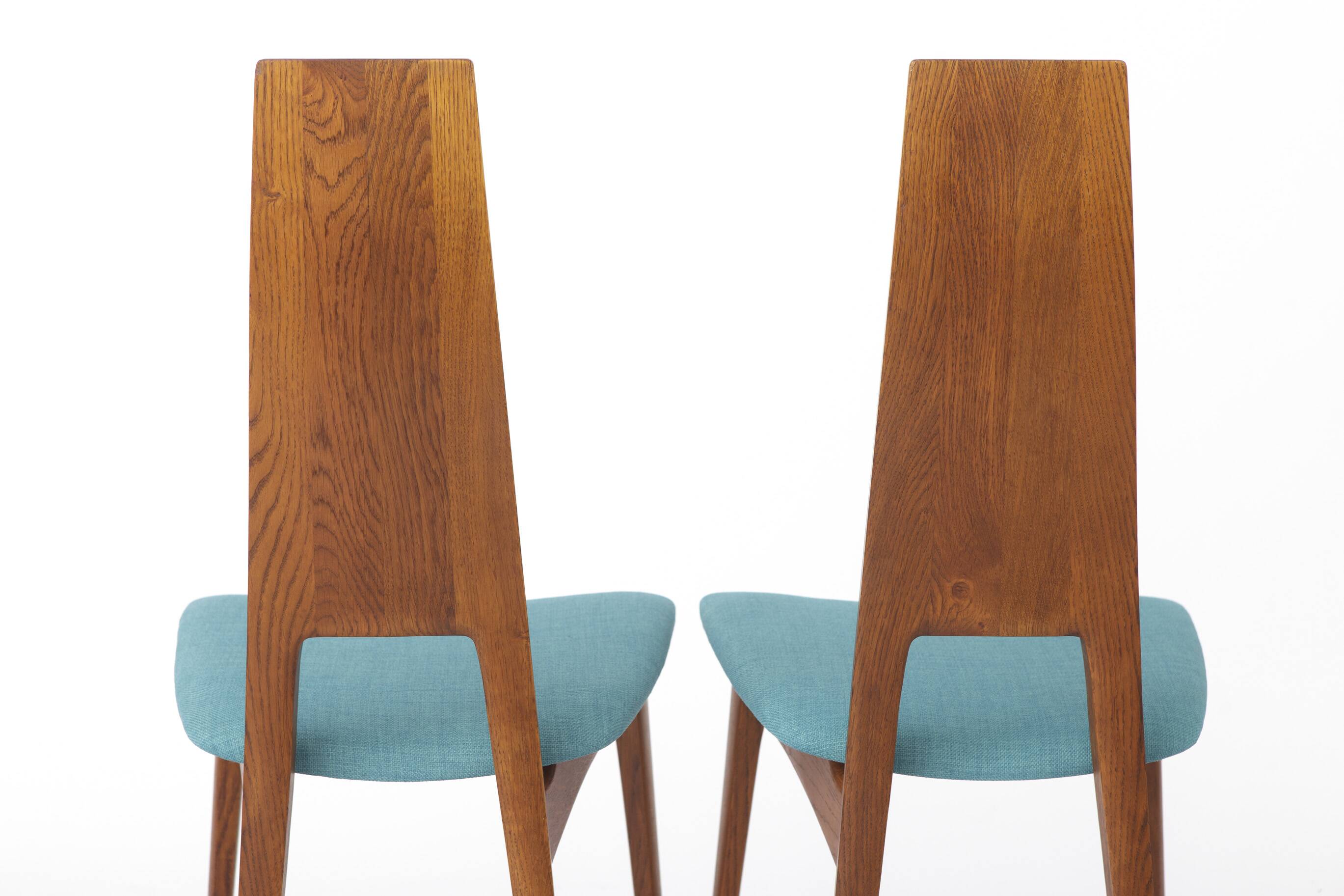 Paire de chaises de salle à manger Ernst Martin Dettinger pour Veil | Chêne, vintage des années 1960