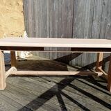 Table de ferme bois brut