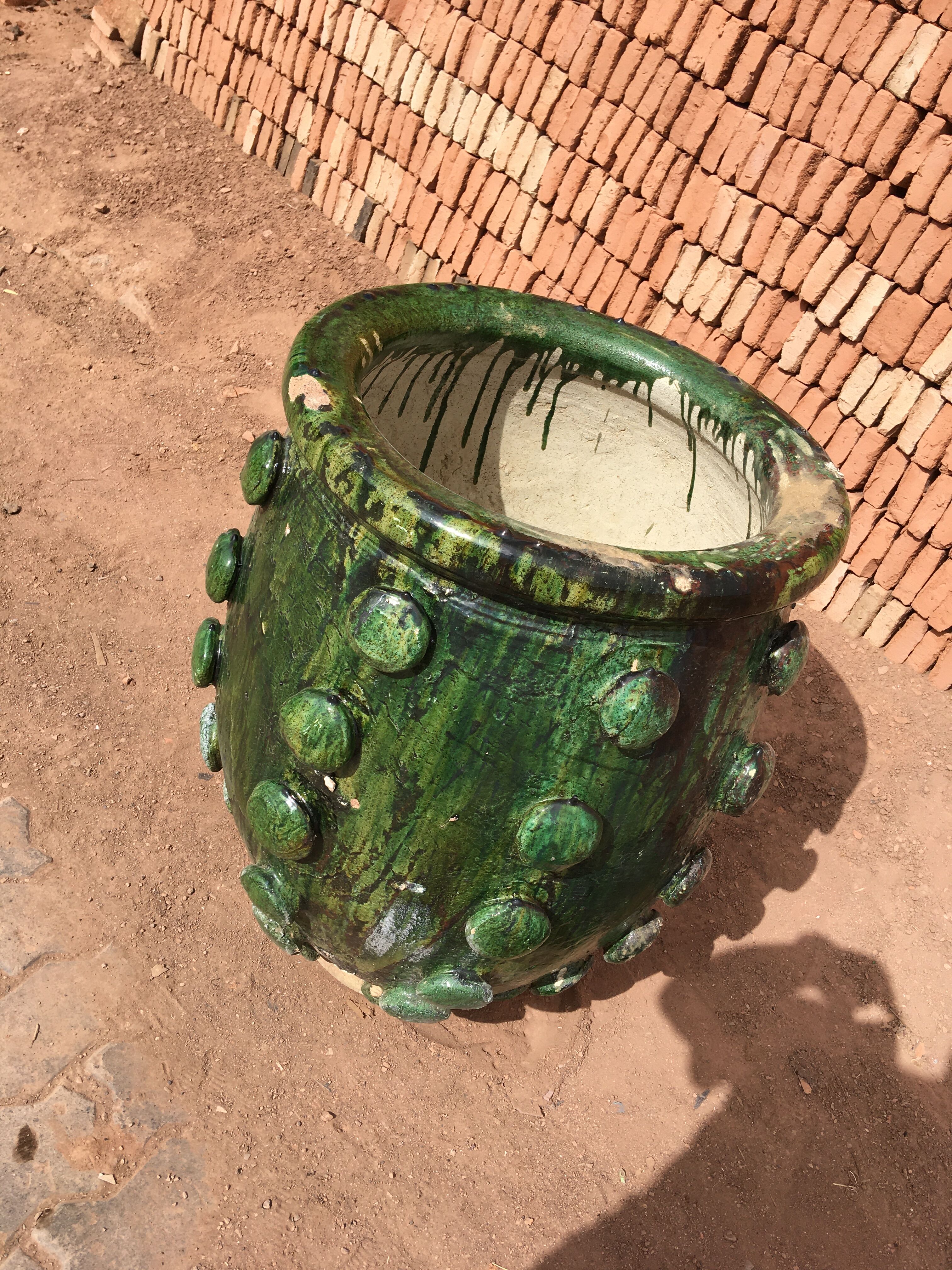 Traditional and authentic tamegroute pottery jar