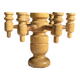 Vintage Scandinavian Candle Holder in Natural Wood, 60s Design - 7 Candles