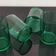 Set of 4 emerald green water glasses from Huile Lesieur