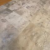Cowhide rug, silver-grey patchwork