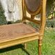 Petite Banquette Bois Doré and Cannage Style Louis XVI