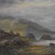 French school, late 19th century Coastal landscape, oil on paper