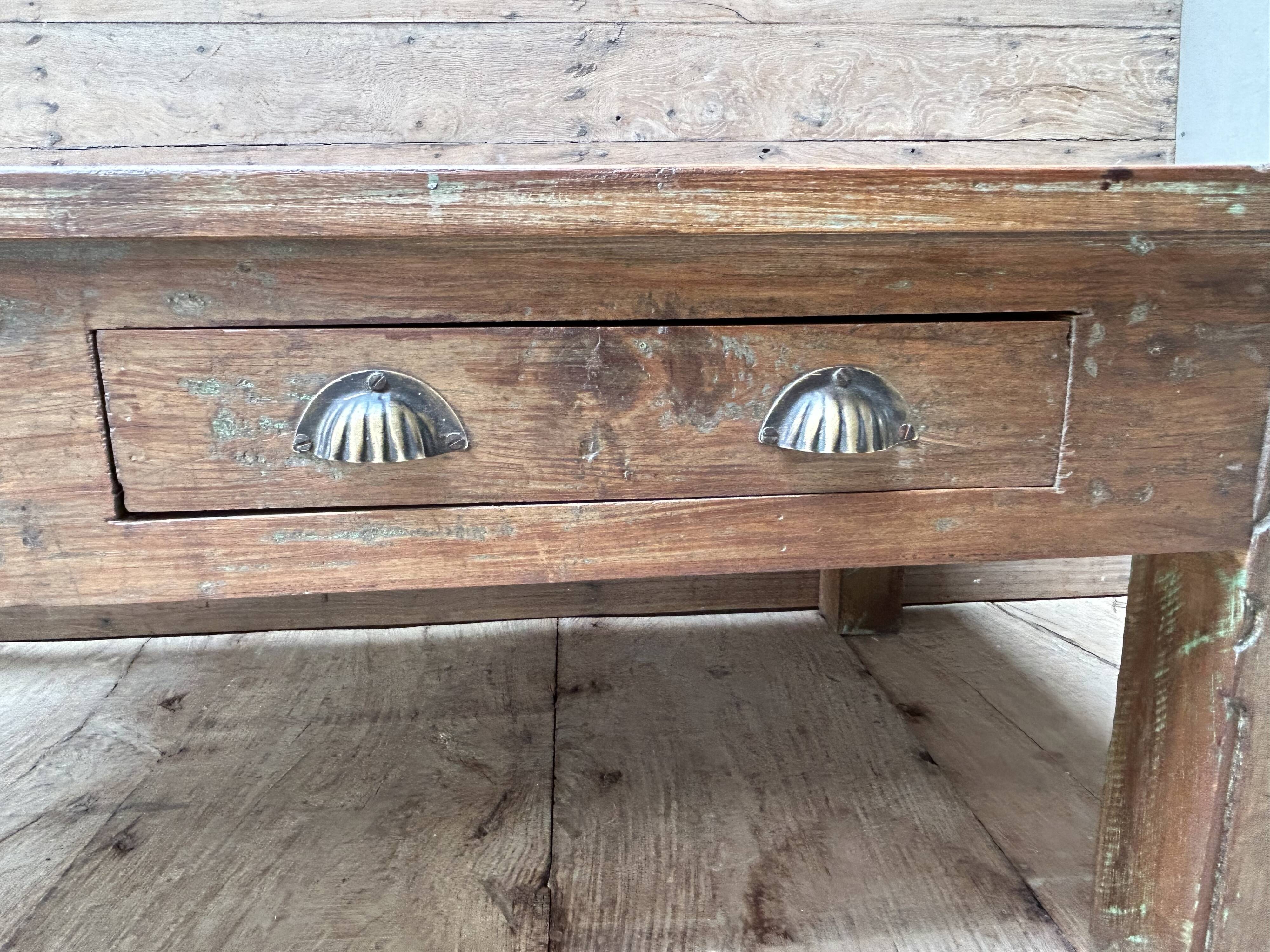 Burmese teak coffee table