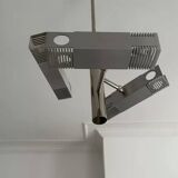 Henri Mathieu chandelier in chromed metal France 1960