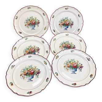 6 old flat plates model Floralia Villeroy & Boch