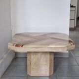 Travertine coffee table