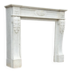 Louis XVI style Carrara marble fireplace circa 1880