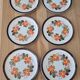 6 vintage dessert plates
