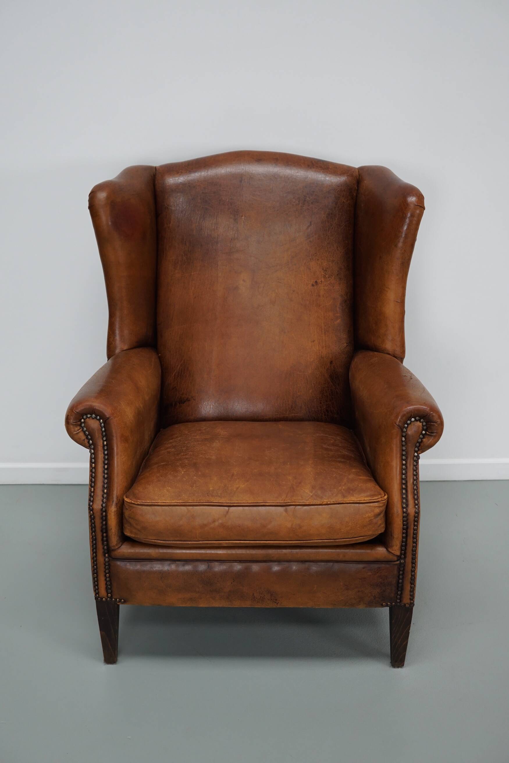 Vintage Dutch Cognac Colored Leather Vintage Dutch Cognac Colored Leather Club ChairClub Chair