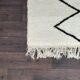 Tapis berbere beni ouarain losanges noir  100 X 160 cm