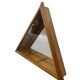 Vintage shallow wall display cabinet with a mirrored back.