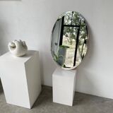 1950s oval beveled mirror