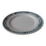 Petite assiette Sarreguemines au décor bleu canard