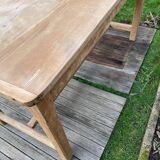 Farmhouse table with 2 drawers in solid beech