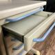 Dentist's furniture of the 50s in sheet metal brand Tavom.