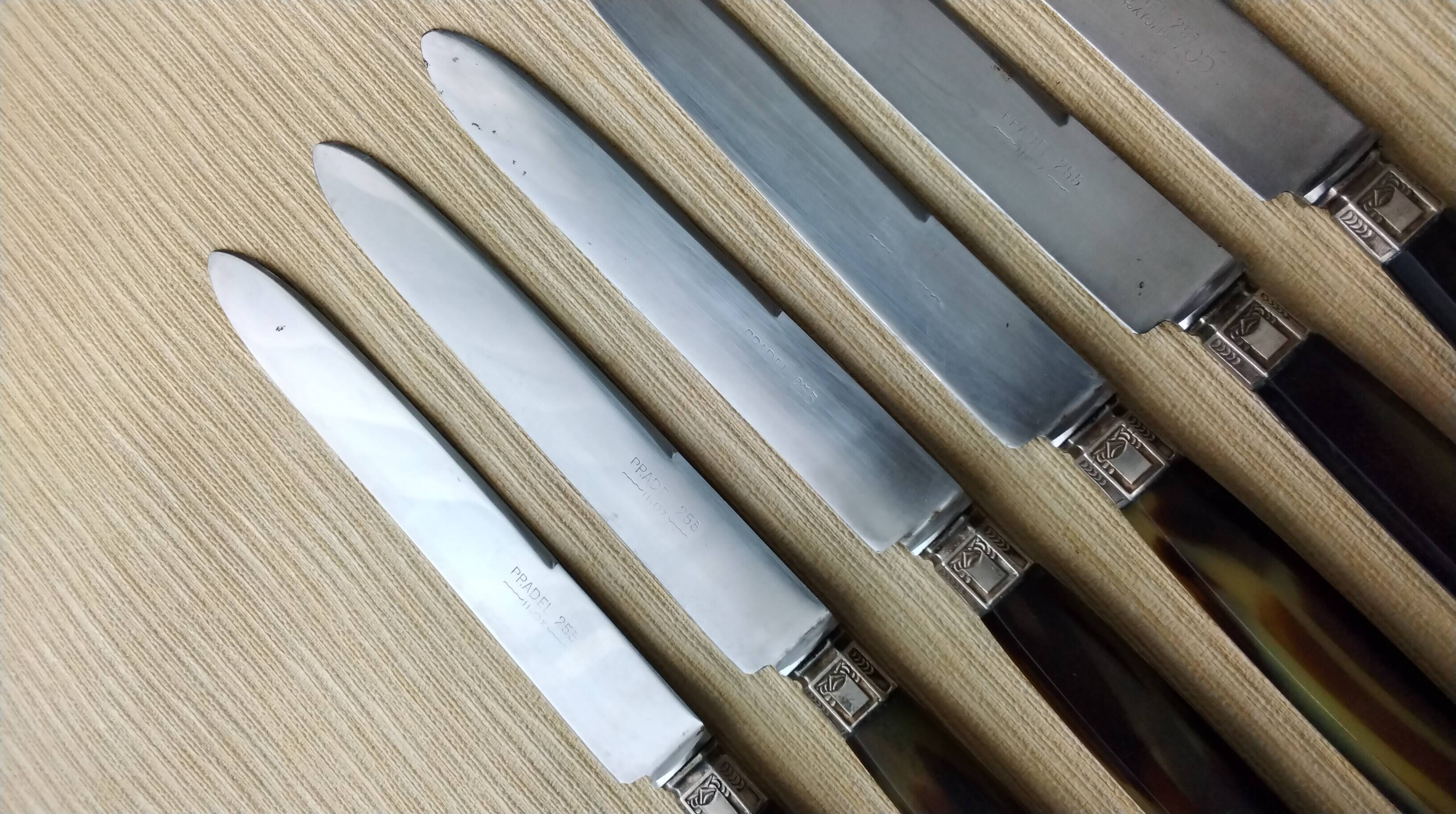 6 vintage table knives Pradel