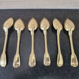 6 gold metal teaspoons