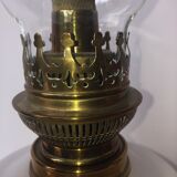One-piece white opaline kerosene lamp