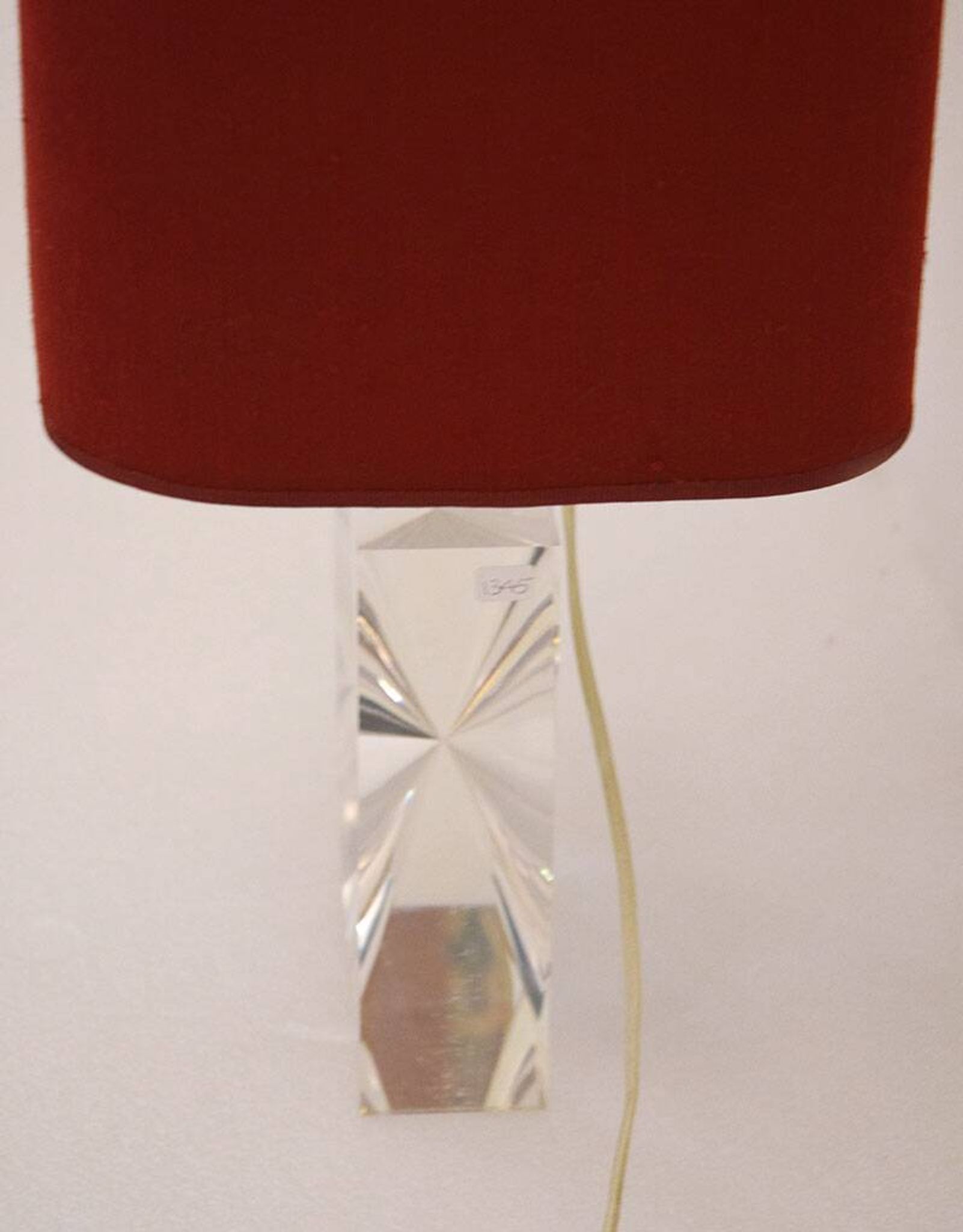 Romeo Rega lucite table lamp, 1970s