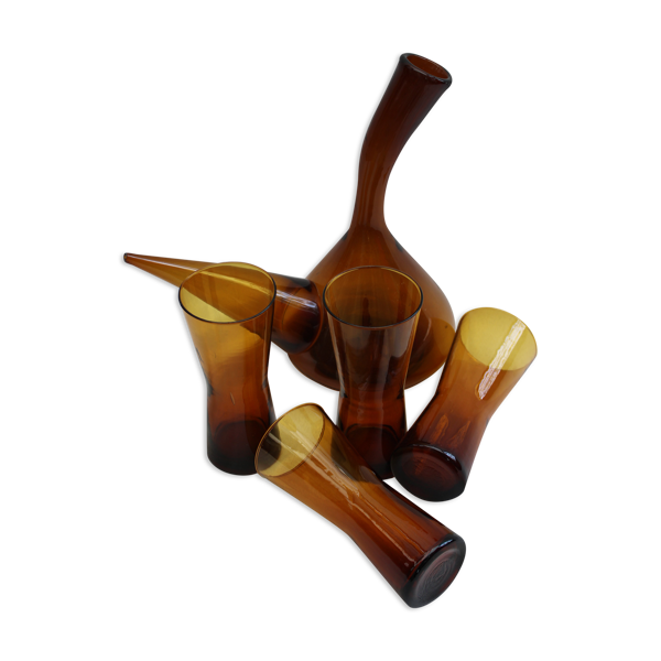 Ensemble carafe et 4 verres